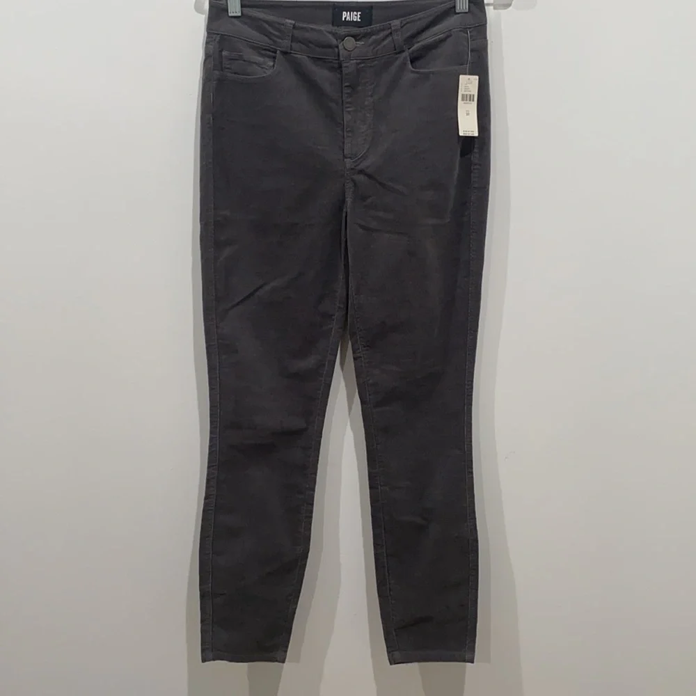Final Sale 👀 No More Low Offers PAIGE HOXTON HIGH-RISE SLIM CORDUROY PANTS